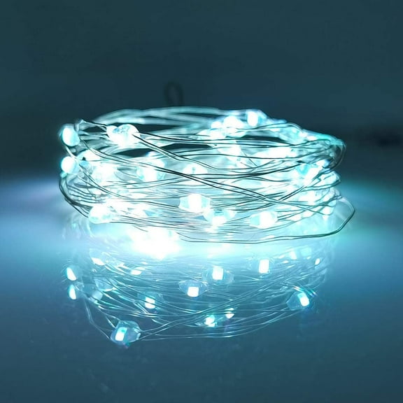 Viworld 10Pack LED String Lights, 6.6ft 20 LEDs Moon Lights Micro Lights on Silver Copper Wire for DIY Wedding Centerpiece, Table Decoration, Party, Cool White