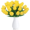thumbnail image 1 of Viworld 10Pcs Artificial Tulip Fake Holland Mini Tulip Real Touch Flowers Bouquet for Wedding Mothers Day Home Party Decor(Yellow), 1 of 7