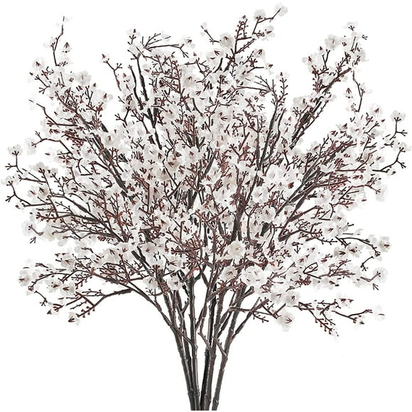 Viworld 12 Bundles Baby Breath Flowers Artificial Bulk Fake Gypsophila Bouquets White Real Touch Silk Floral Arrangements for Table Centerpieces Wedding Home Farmhouse Party DIY Decor