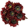 thumbnail image 1 of Viworld 12PCS Sunflowers Artificial Flowers 17" Long Stem Tall Artificial Sunflower Large Fake Sun Flowers Bulk Rustic Silk Faux Sunflowers with Stem for Home Wedding Party Decor(Red), 1 of 7