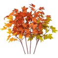 thumbnail image 1 of Viworld 16Pcs Artificial Maple Leaves Bundles Fall Leaves Stems Plants for Home Garden Farmhouse Thanksgiving Holiday Decor, 1 of 9