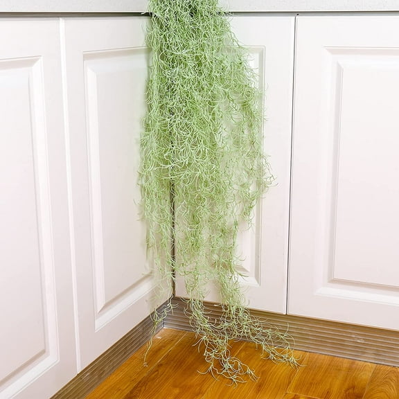 Viworld 2 Pcs Artificial Vines Moss Plants Faux Greenery for Potted Plants, Realistic Spanish Moss Hanging Plants for Wall Art Porch Garden Home Decor