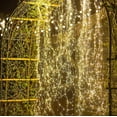 thumbnail image 1 of Viworld 200LED Waterfall-Shaped Flashing Fairy Lights, Solar Energy 8 Modes 10 Strands Waterproof Starry Sky Rattan String Lights, Used for Terrace Garden Christmas Decoration, Warm White, 1 of 8