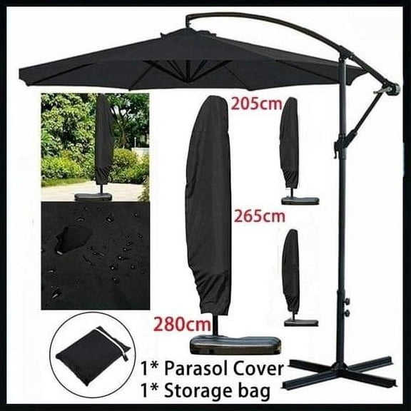 Viworld 3 Size Garden Banana Parasol Cover Banana Umbrella Cover Cantilever Garden Patio Shield Waterproof Outdoor Cover (Only Including Cover)