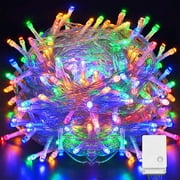 Viworld 33ft 100 LED Christmas String Lights, 8 Modes Twinkle Fairy Lights Main Plug in, Waterproof Connectable Decorative Light for Wedding Party Christmas Tree Halloween, Multicolor