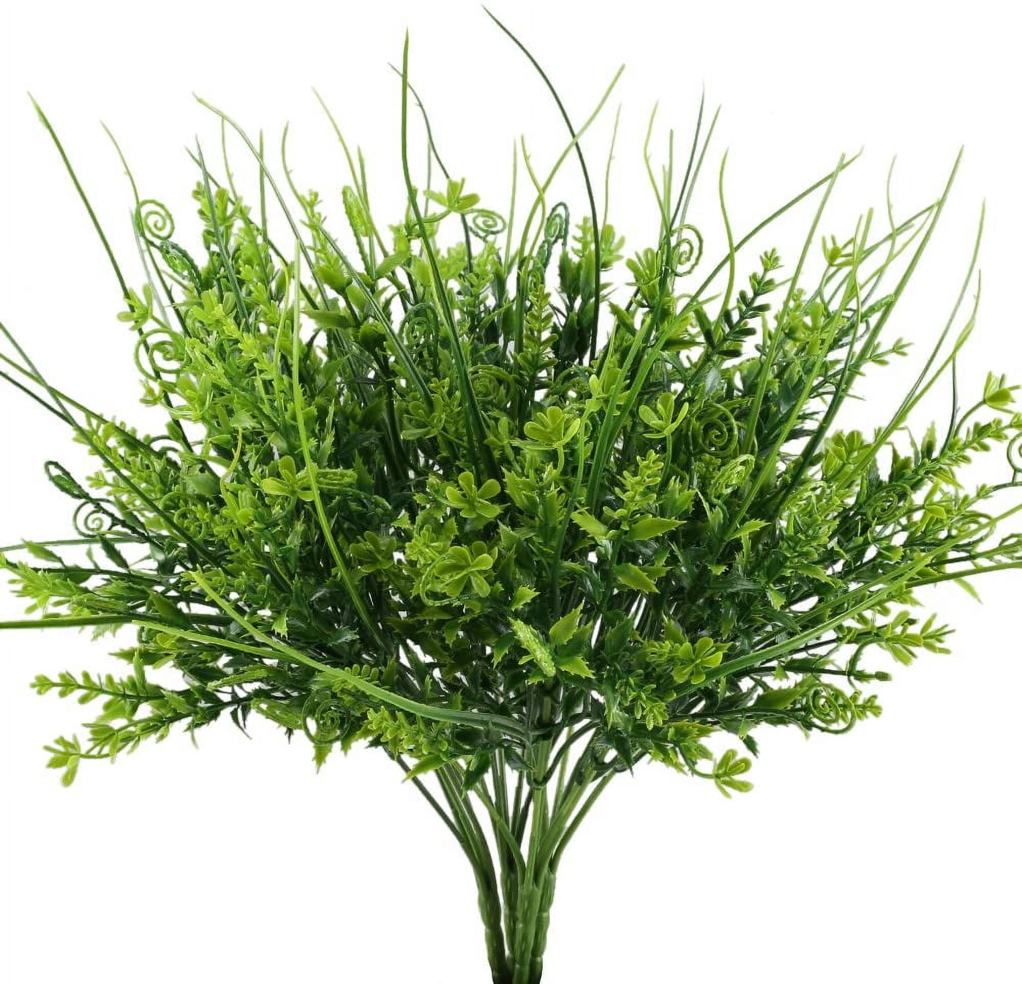 Viworld 4Bundles Artificial Plants Outdoor No Fade Fake Greenery Stems