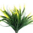 thumbnail image 1 of Viworld 4Pcs Artificial Plants Flowers Outdoor UV Resistant Plants Fake Faux Plastic Greenery Shrubs Indoor Outside for Home Decor Yellow, 1 of 10