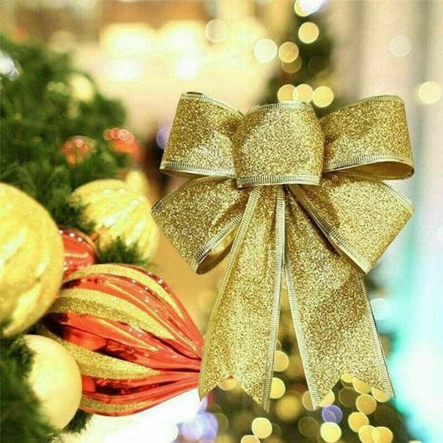 Viworld 5/10Pcs Large Bow Christmas Tree Bowknot Ornaments Party Gift