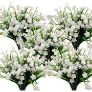 Viworld 6 Bundles Artificial Daffodil Outdoors Flowers White