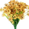 thumbnail image 1 of Viworld 6 Bundles Artificial Flowers Outdoors, UV Resistant Fake Silk Flowers with Plastic Plants for Indoor Outside Hanging Decoration , Yellow, 1 of 7