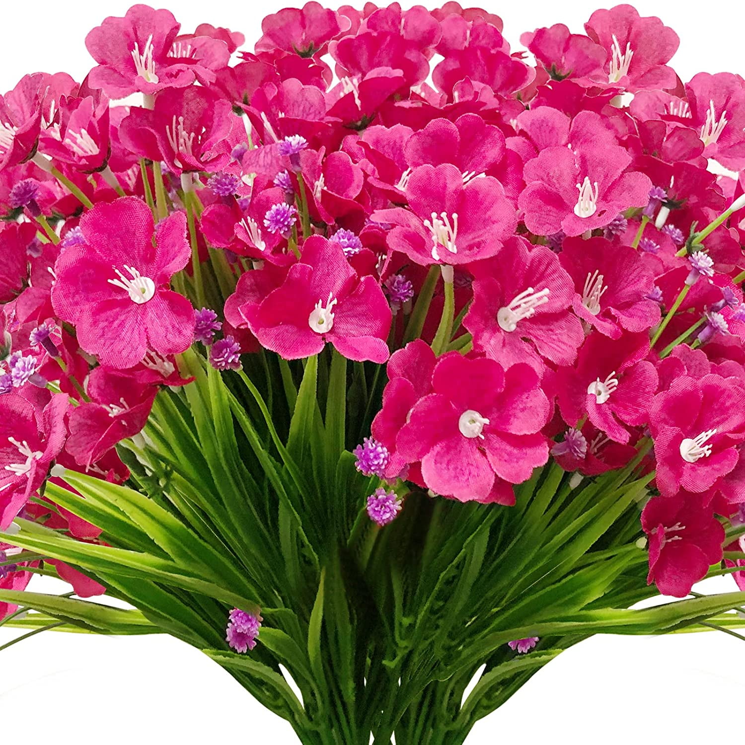 Viworld 6 Bundles Artificial Flowers Violets Fake Flowers in Bulk ...