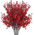 thumbnail image 1 of Viworld 6 Bundles Baby Breath Flowers Artificial Bulk Fake Gypsophila Bouquets Red Real Touch Silk Floral Arrangements for Table Centerpieces Wedding Home Farmhouse Party DIY Decor, 1 of 7