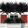 thumbnail image 1 of Viworld 6 Bundles Halloween Artificial Black Boston Fern, Outdoor Shrubs Greenery Fake Leaves Plants Home Office Garden Decor, 1 of 9