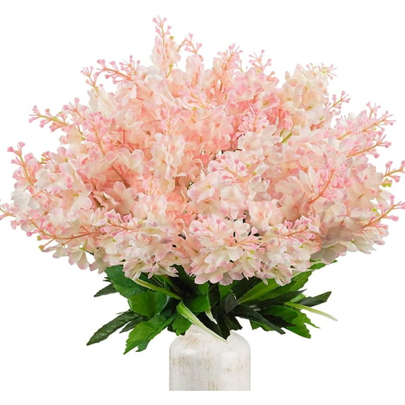 Viworld 6 bundles Artificial Wisteria Bundle Fake Flowers Spring Flowers Artificial Silk Floral Arrangements Home Garden Fences Restrant Hotel Parties Wedding Simulation Decor, Pink