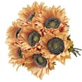 thumbnail image 1 of Viworld 6PCS Sunflowers Artificial Flowers 17" Long Stem Tall Artificial Sunflower Large Fake Sun Flowers Bulk Rustic Silk Faux Sunflowers with Stem for Home Wedding Party Decor(Dark Yellow), 1 of 7