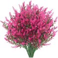 thumbnail image 1 of Viworld 8 Bundles Artificial Lavender Flowers Outdoor Fake Flowers for Decoration UV Resistant No Fade Faux Plastic Plants Garden Porch Window Box Decor, 1 of 7