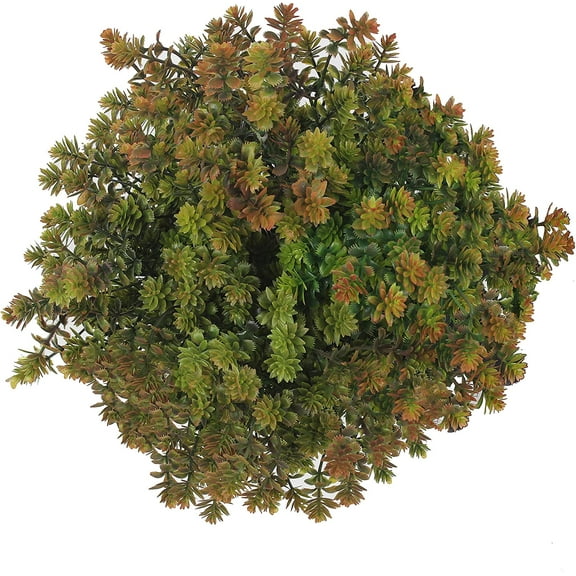 Viworld Artificial Flower 8 Bundles Outdoor UV Resistant Plants Shrubs Boxwood Plastic Leaves Fake Bushes Greenery for Farmhouse Home Kitchen Window Box Patio Yard Indoor Garden Wedding Decor(Red)