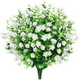 thumbnail image 1 of Viworld Artificial Flowers Outdoor Fake Flowers for Decoration UV Resistant No Fade Faux Plastic Plants Garden Porch Window Box Decor (6 Bundles, White), 1 of 7