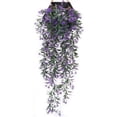 thumbnail image 1 of Viworld Artificial Hanging Ivy, Vine Plastic Plants Grass Leaves Foliage Vines, UV Resistant Greenery Fake Flowers for Home Indoor Outdoor Garden Door Wedding Party DIY Decoration - 1 Pack, Purple, 1 of 5