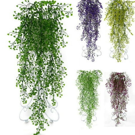 Viworld Artificial Ivy Trailing Vine Fake Foliage Flower Hanging Garland Basket Plant