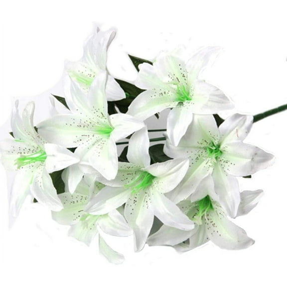 Viworld Artificial Lily 10 Heads Fake Lily Artificial Flower Wedding Party Decor Bouquet Home Hotel Office Garden Craft Art Decor