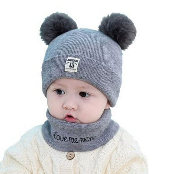 Viworld Autumn Winter Christmas Hat Baby Boys Girls Hat Scarf Set