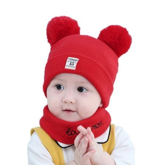 Viworld Autumn Winter Christmas Hat Baby Boys Girls Hat Scarf Set