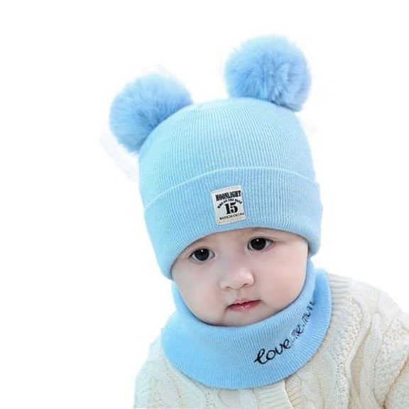 Viworld Autumn Winter Christmas Hat Baby Boys Girls Hat Scarf Set