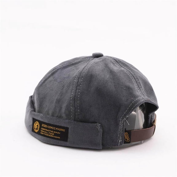 Viworld Autumn and Winter Unisex Corduroy Brimless Cap Adjustable Docker Beanie Hat Fisherman Beanie Dome Cap