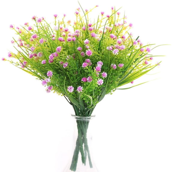 Viworld Baby's Breath Artificial Flowers 6 Bundles Fake Flowers Filler Greenery Shrubs Grass Bushes Artificial Plants for Home Decor Indoor Outside House Garden Office Wedding Decor (Rose)
