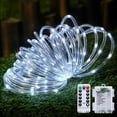 thumbnail image 1 of Viworld Battery Powered Christmas Lights, 39ft 100 LED Waterproof Rope String Lights with 8 Modes for Xmas Tree Porch Patio Home Party Decor (Cool White), 1 of 8