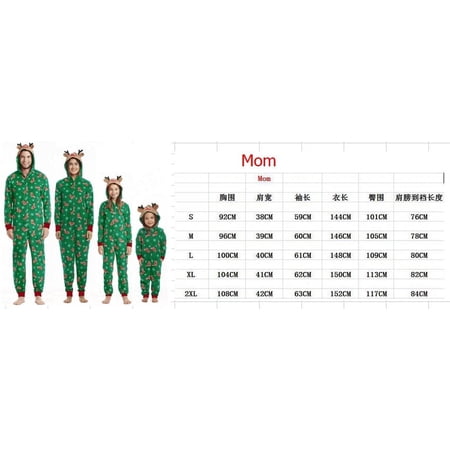 Viworld Christmas Family Matching Hooded Pajamas Reindeer Romper Onesie Jumpsuit Zipper Pjs for Adult Kids Baby