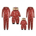 thumbnail image 1 of Viworld Christmas Family Matching Hooded Pajamas Reindeer Romper Onesie Jumpsuit Zipper Pjs for Adult Kids Baby, 1 of 7