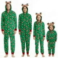 thumbnail image 1 of Viworld Christmas Family Matching Hoodie Pajamas Reindeer Romper Long Sleeve One Piece Jumpsuit Zipper Pjs for Adult Kids Baby, 1 of 6