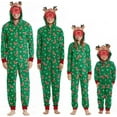 thumbnail image 1 of Viworld Christmas Family Matching Pajamas Xmas PJs Mathching Set, Holiday Hooded Zipper Jumpsuit Family Sleepwear Sets Outfits, 1 of 8