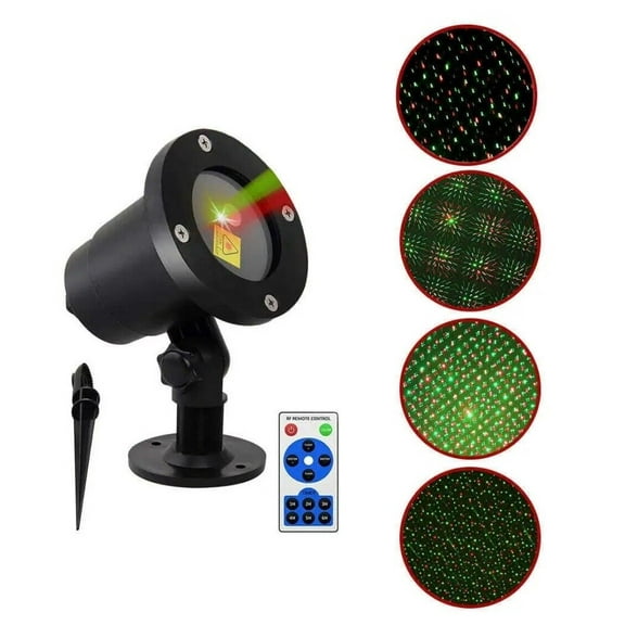 Viworld Christmas Projector Lights, Led Christmas Laser Lights Landscape Spotlight Red and Green Star Show with Remote Decorative for Party Outdoor Garden Patio Wall Xmas Holiday