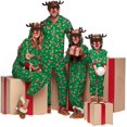 thumbnail image 1 of Viworld Family Christmas Pajamas Matching Sets Christmas Elk Printed Plaid Pattern Sleepwear Christmas Pajamas Nightwear Pajamas PJS Set, 1 of 6
