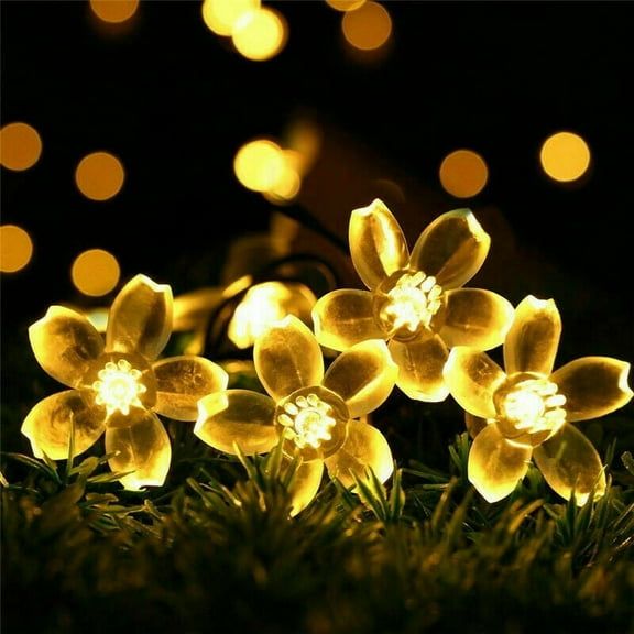 Viworld Flower String Lights - 20 LEDs Flower Fairy Lights Battery Operated with Timer Indoor Outdoor Lights for Bedroom Wedding Party Garden Holiday , Warm White
