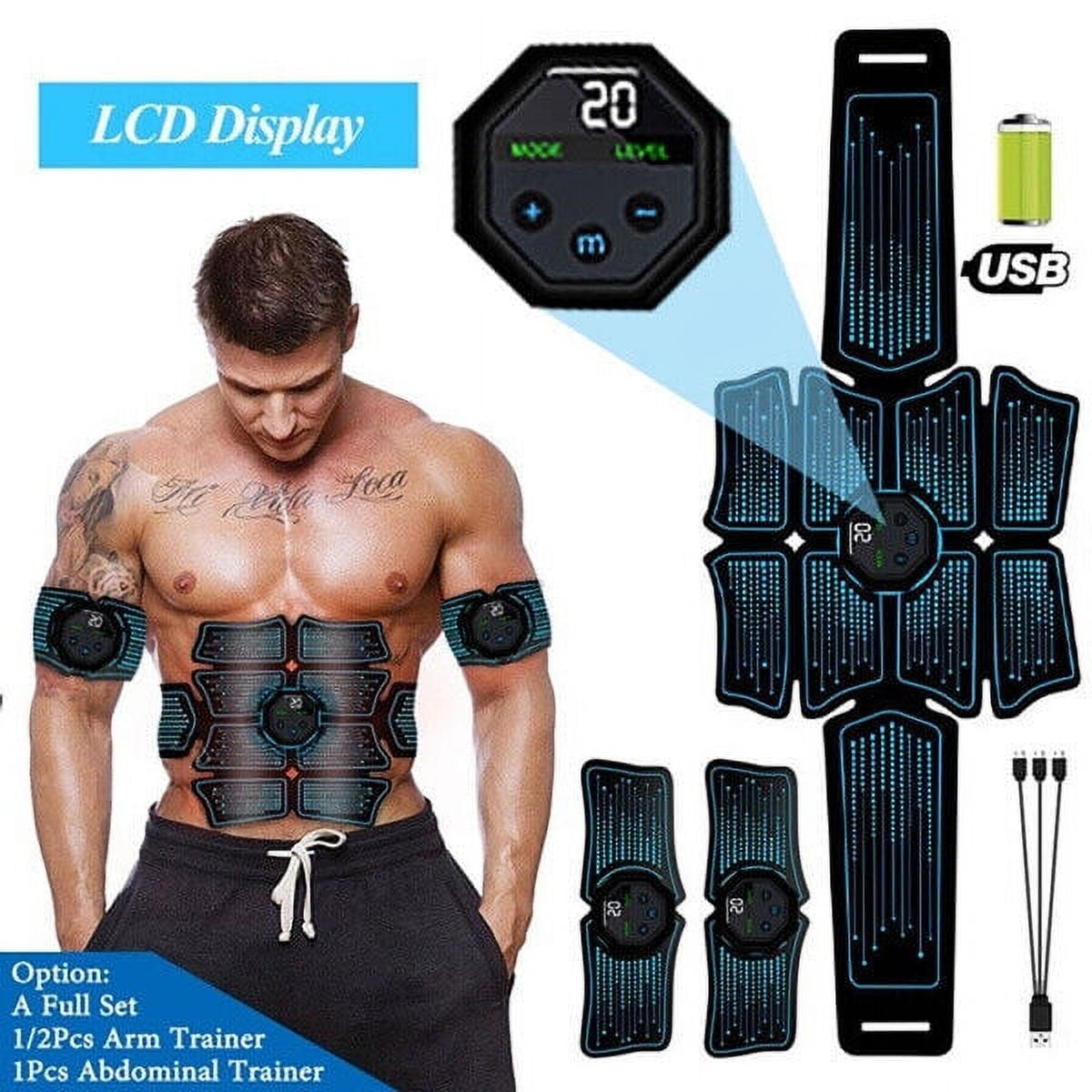 Viworld LCD EMS Abdominal Muscle Toning Trainer ABS Stimulator Toner  Fitness Gym 8 Pads 