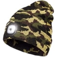 thumbnail image 1 of Viworld LED Beanie Hat with Lights, Unisex USB Rechargeable 4 LED Headlamp Cap Winter Hat for Outdoor Sport Ski Running, Army Green, 1 of 7