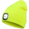 thumbnail image 1 of Viworld LED Beanie Hat with Lights, Unisex USB Rechargeable 4 LED Headlamp Cap Winter Hat for Outdoor Sport Ski Running, Fluorescent yellow, 1 of 7