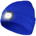 thumbnail image 1 of Viworld LED Beanie with Light,Unisex USB Rechargeable Hands Free 4 LED Headlamp Cap,Women Men Winter Knitted Night Lighted Hat Flashlight for Outdoor Sports Camping Hiking (Blue), 1 of 7
