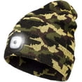 thumbnail image 1 of Viworld LED Beanie with Light,Unisex USB Rechargeable Hands Free 4 LED Headlamp Cap,Women Men Winter Knitted Night Lighted Hat Flashlight for Outdoor Sports Camping Hiking (Camouflage Green), 1 of 7