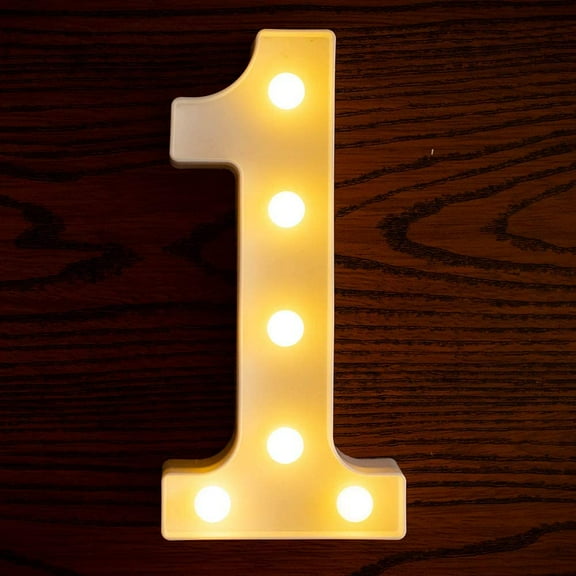 Viworld LED Number Lights Sign Light Up Number Sign for Night Light Wedding Birthday Party Battery Powered Christmas Lamp Home Bar (1)