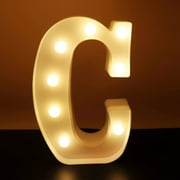 Viworld Light up Letter LED Alphabet Number Symbol Plastic Battery Operated Party Sign Wedding Festival Stand Decoration Letter A-Z
