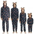 thumbnail image 1 of Viworld Matching Family Christmas Onesies Pajamas Sets Elk Antler Hooded Romper PJ's Zipper Jumpsuit Loungewear, 1 of 6