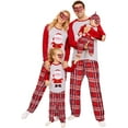 thumbnail image 1 of Viworld Matching Family Pajamas Sets Christmas PJ's Letter Print Top and Plaid Pants Xmas Jammies Sleepwear, 1 of 8