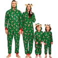 thumbnail image 1 of Viworld Matching Family Pajamas Sets Christmas PJ's One Piece Deer Printed Hoodie Pajamas, 1 of 7