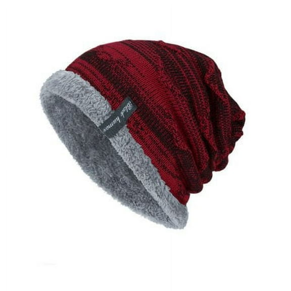 Viworld Men Beanie Knit Hat Winter Warm Fleece Wool Cap Slouchy Ski Hat