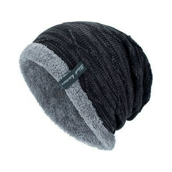 Viworld Men's Knitted Fleece Cap Winter Warm Baggy Beanie Knit Hat Snow Caps
